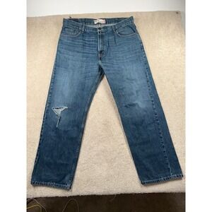 Levis 559 Jeans Mens 40x32 Blue Denim Cotton Relaxed Fit Straight Leg Distressed